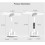 LED Desk Lamp with 4 Adjustable Heads, Touch Control, Digital Calendar Clock Display, White, Foldable Design for Office Study 5