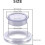 Anel de Fixação para Guarda-Sol Compatível com Mesas de Vidro de 2 Polegadas, Silicone Transparente Antiderrapante, 2 Unidades com Tampa 3