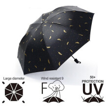 Windproof Rain and Snow Umbrella, Dual-Use for Sun Rain, Compact Folding Umbrella, Portable for Travel, Commute, Daily Use