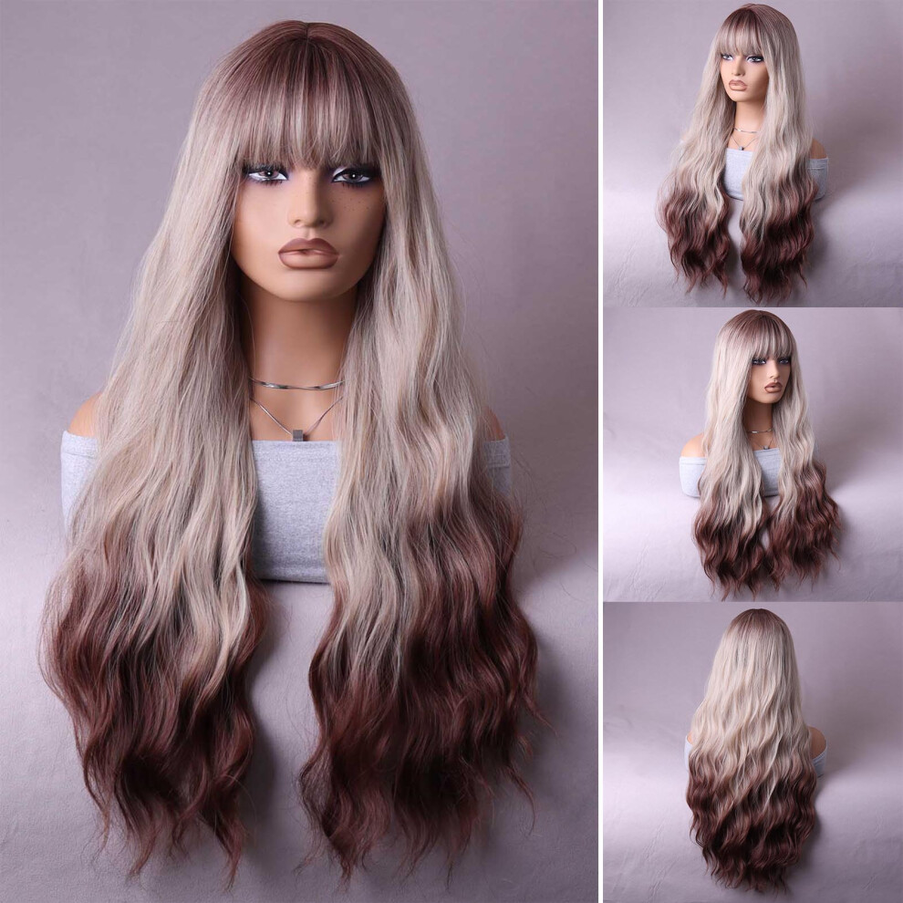 Dcph-Clothing 28\" Long Curly Synthetic Wig For Women