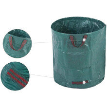 Gartenabfallsack 272L 2er-Pack, wasserfest reißfest mit Tragegriffen, faltbar für Laub Grasschnitt