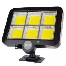 Solar Outdoor Light IP67 Waterproof 120 COB LED 1200mAh Battery 5m Motion Sensor Adjustable Solar Panel and Lamp 5m Cable for Garden Security