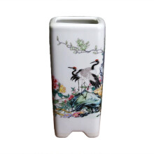 (02) Mini Ceramic Flower Pot White Decal Glazed Succulent Planter for Office Desk Decor