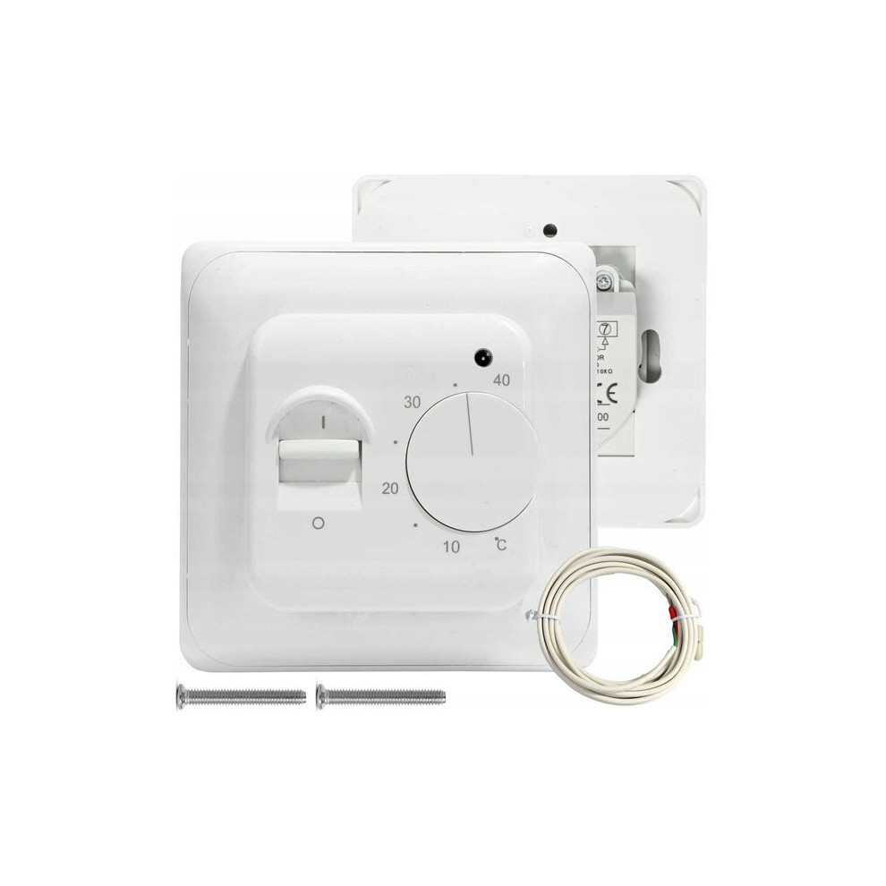 Underfloor Heating Thermostat, Flush-Mounted With Ntc Sensor, 5-40 Adjustable, Ip20 For Bathroom 6901508366336