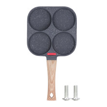 Egg Frying Pan with Heat-Sensitive Silicone Non-Stick Coating, Aluminium Omelette Pan for All Hobs, Pancake and Burger Maker