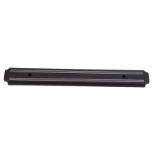 Portacoltelli magnetico da parete o da appoggio in acciaio inox con potente magnete, organizer da cucina nero per coltelli, forbici e utensili.