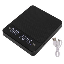 Digital Kitchen Scale, Precision 0.1g, Large LED Display, 3000g Capacity, 3 Unit Conversion (g/oz/ml), USB Rechargeable