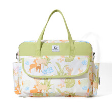 (C) Handle Bag With Insulated Bottle Compartment And Stroller Hook For Baby Items Organization