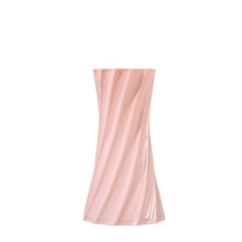 Plastic Vase with Spiral Diamond Design, Imitation Ceramic Finish, Shatterproof for Home Decor - 15cm Height, Colour as Shown