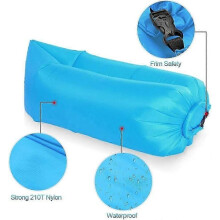 Inflatable Sofa, Wind Inflatable Outdoor Lounge Chair for Camping, Waterproof 210T Nylon, Supports 280kg