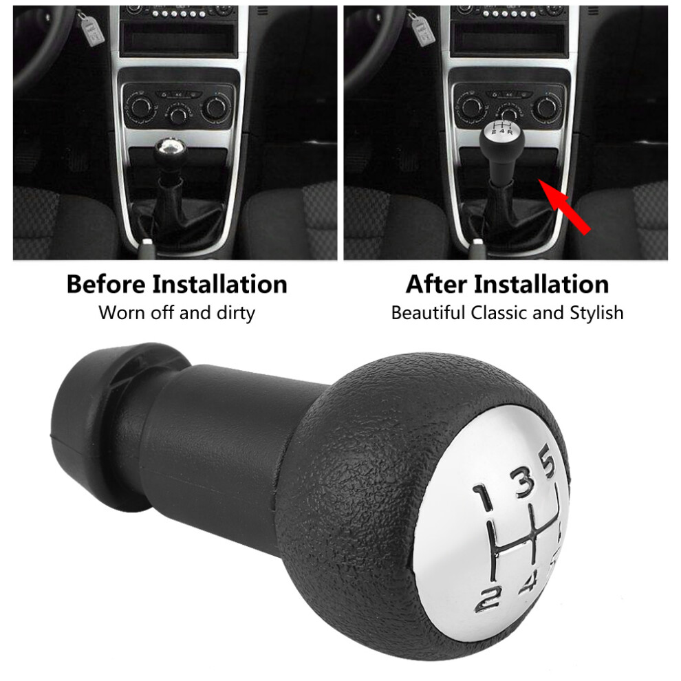 Pvc Gear Shift Knob Peugeot 307 Black 7293282980952