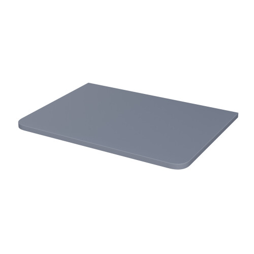 NES Home Merton 600mm Grey Round Corner MDF Bathroom Worktop For Vanity Cabinet 1