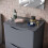 NES Home Merton 600mm Grey Round Corner MDF Bathroom Worktop For Vanity Cabinet 4