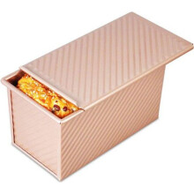 Forma do pieczenia chleba i tostów ze stali aluminiowej 19,2 x 11,2 cm, pokrywa, powłoka nieprzywierająca, otwory powietrzne