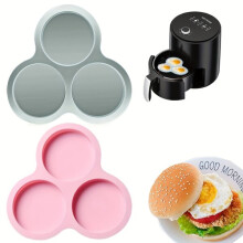 Silicone Baking Mould Reusable Non-Stick for Air Fryer Oven, Flexible Muffin Tray for Cakes, Eggs, Burgers