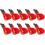 10 Pack Automatic Poultry Waterer for Backyard Chicken Flock, Durable Red Plastic Drinker with Self-Refilling Cup 1