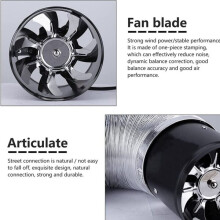 Bathroom Kitchen Exhaust Fan with Silent Copper Motor, 600m³/h, Metal Extractor Fan for Moisture Odour Removal in Multiple Rooms