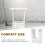 Bedside Table, Mobile with Double Shelf Storage, Compact Side Table for Bedroom, Simple Elegant Design 1