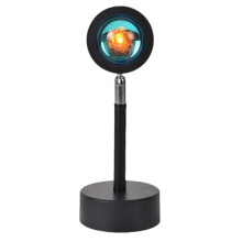 LED Sunset Lamp for Bedroom Decor, Aluminium-Plastic Sunrise Projector with 125LM Warm White Light, USB Powered Mood Light for Wall Ceiling