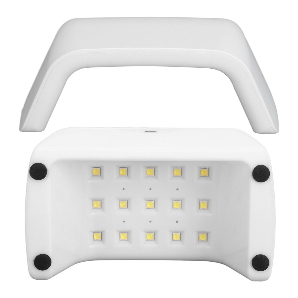 30W Nail Lamp with 15 LED Chips, USB Charging, Salon White