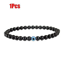 (black 1) 2pcs Turkish Bracelet Beads Obsidian Men