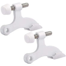 2 Pack Hinge Pin Black Door Stopper,adjustable Deluxe Heavy Duty Door Stopper 2-1/2"x1-3/4