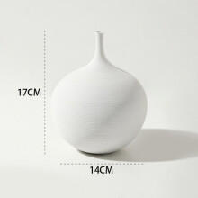 Ceramic Vase Hand-painted Black and White, Minimalist Zen Style for Living Room Home Decor