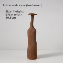 Ceramic Vase in Wabi-Sabi Nordic Style for Living Room Home Decor and Flower Arrangement