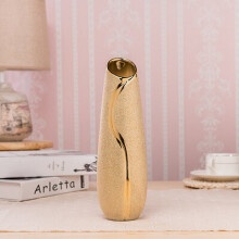 Ceramic Vase, Gold-Plated Creative Design for Home Decor - Luxury Porcelain Flower Vase for Wedding and Table Decoration