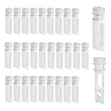 Vertical Blind Rods 30-Pack White Plastic Replacement Poles, Invisible Design for Office and Home Window Blinds