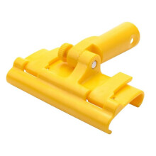 Pool Skimmer Handle Adapter for Telescopic Handles, 5-Level Fibreglass Composite, Yellow, Quick-Release Design