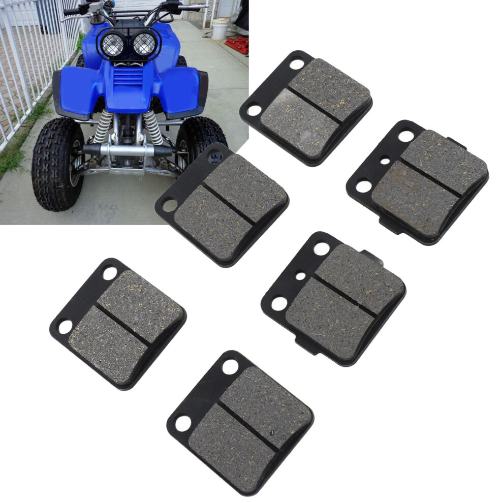 6Pcs Metal Brake Pads Set For Warrior 350 Yfm350 1989-2004 Front & Rear 9381388530176