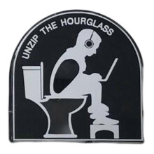 (gray) Toilet Timer 5 Minutes Printed Multipurpose Accurate Sensitive Decompression Funny Gift Bathroom Poop Timer Hourglass Home Use Kaesi
