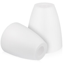 Lamp Shade, Shatterproof Plastic Soft Light, Set of 2 White 10cm for Desk Floor Lamps