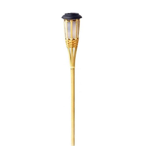 Ηλιακός Κήπος Πυρσός Bamboo LED 12 Auto On/Off Dusk IP44 Αντικ. Νερού για Διαδρόμους