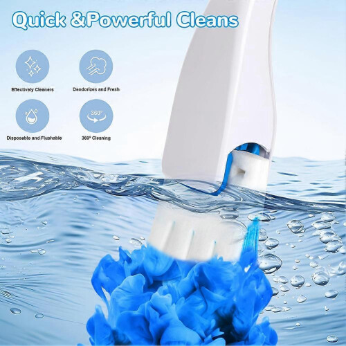 Toilet Brush Replacement Pads Flushable 72-Pack, Disposable Refill Heads with Compression Technology Lemon Scent 2