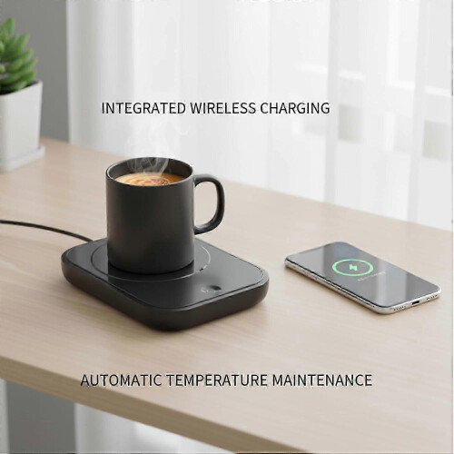 Wireless Coffee Mug Warmer, Rechargeable Cordless Heating Pad in ABS for Desktop Use 2