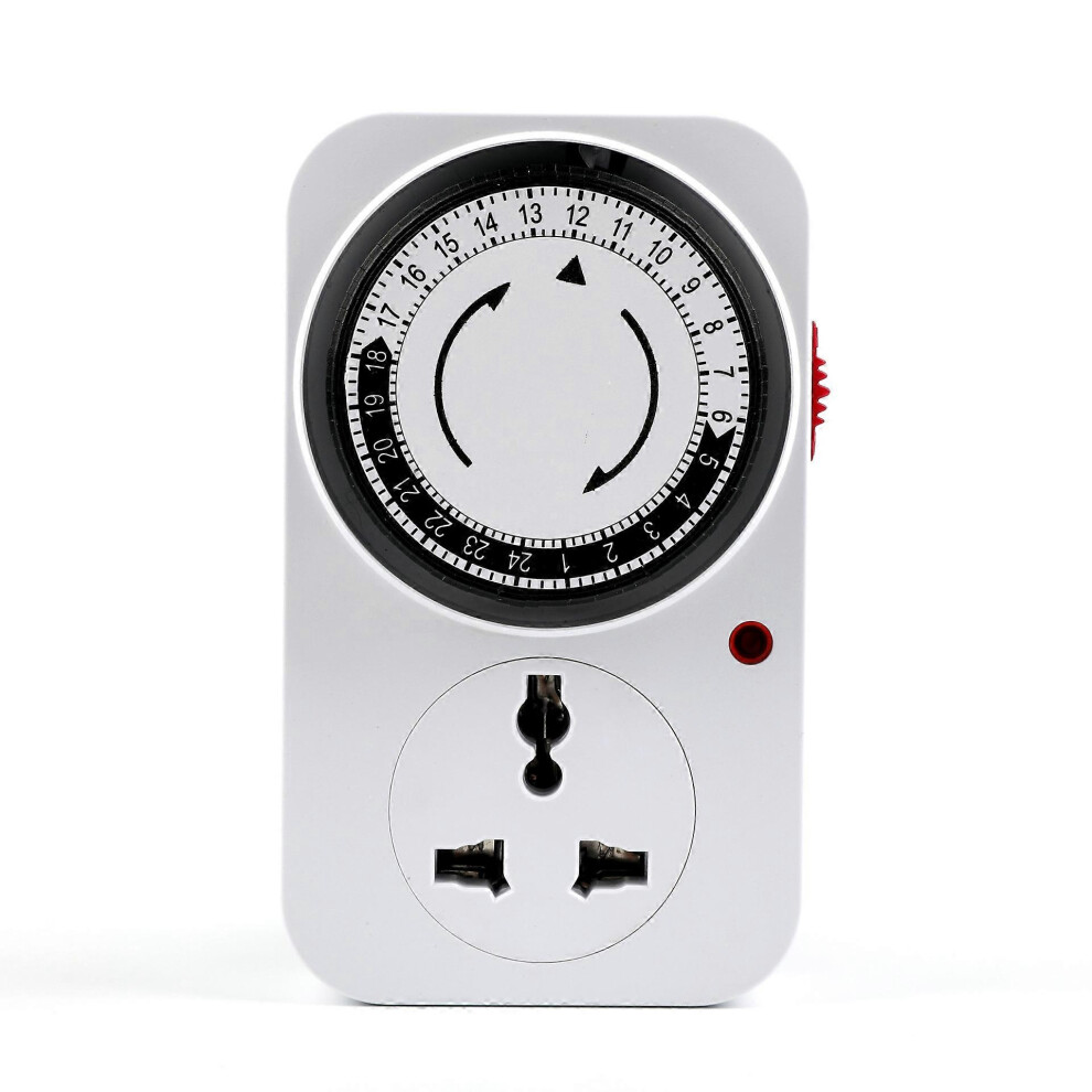 Mechanical Timer Plug In Timer Switch Socket 13A 24 Hour With Manual Override Child Protection For Home Automation 6901508408630