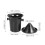 Wine Spittoon 4-Piece Set with Funnel, Splash-Proof Design for Tasting Parties Cellars, Black Plastic 4