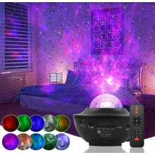 Starry Sky Projector with Bluetooth Speaker, Remote Control, Timer for Bedroom Ceiling & Nursery Night Light