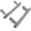 2 Pcs 145mm (14.5cm) Chrome Abs Shower Door Handle, Hole To Hole 4