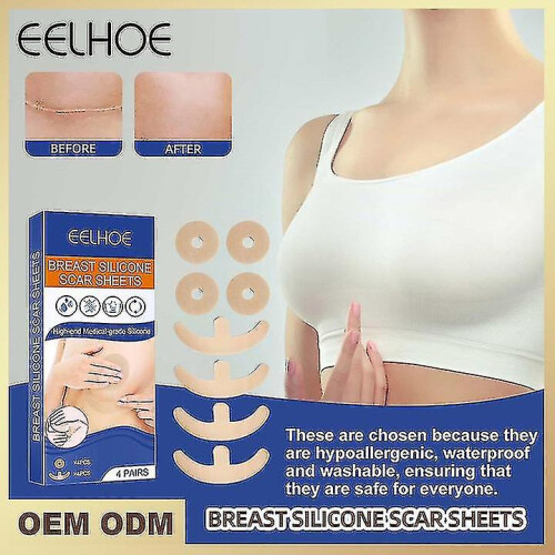 Silicone Sheets Silicone Sheets for 8 Pack Reduction for Scars, Removal Sheets, 4 Areola Soft Strips 4 An 1