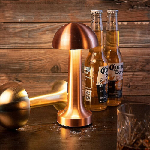 (Bronze, Dumbbell) Rechargeable Led Table Lamp Touch Sensor Desk Bedroom Restaurant Bar Dcor 2