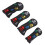 4Pcs Skull PU Golf Head Covers One Size Black 6