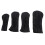 4Pcs Skull PU Golf Head Covers One Size Black 12