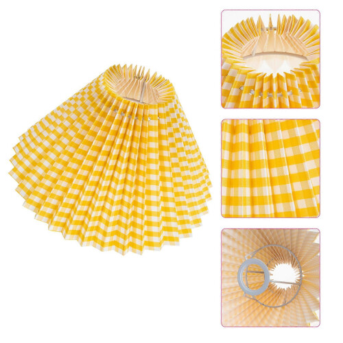 Small Lampshade for E27 Table Lamp, Foldable and Dustproof Fabric Iron Shade, Easy Install Accessory 1
