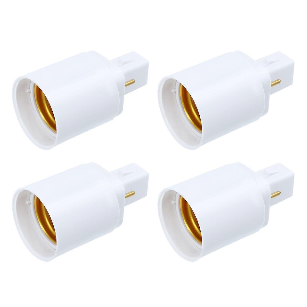 G24d To E27 Adapter 4-Pack, Lamp Holder Converter For Led Halogen Bulb, Copper-Nickel Plated Pbt Material 6901508417892