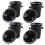 Wine Spittoon 4-Piece Set with Funnel, Splash-Proof Design for Tasting Parties Cellars, Black Plastic 1