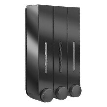Wandgemonteerde Vloeibare Zeepdispenser voor Badkamer, Dubbel Reservoir, RVS en ABS, Wit/Zwart/Zilver/Goud