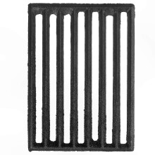 Grade de Lareira de Ferro Fundido Prata 21,8 x 15,7 cm Design Eficiente de Fluxo de Cinza para Estufa a Lenha Residencial